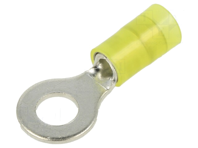 Uiteinde: oog; Ø: 6mm; 4÷6mm2; klemmen; voor draad; geïsoleerd; geel Uiteinde: oog; Ø: 6mm; 4÷6mm2; klemmen; voor draad; geïsoleerd; geel
